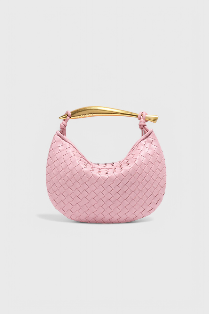 Sac tissé Gerda avec anse dorée