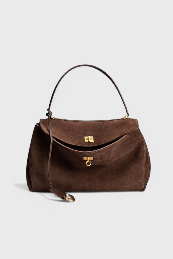 Sac porté épaule en daim Henna