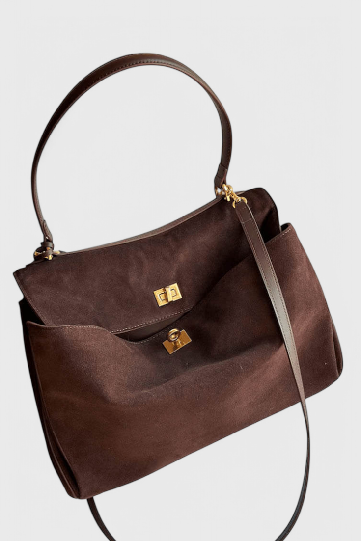 Sac porté épaule en daim Henna