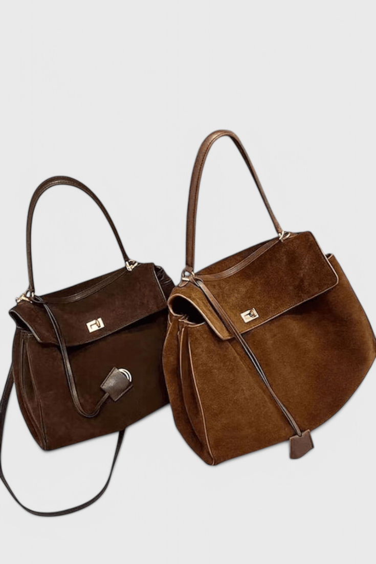 Sac porté épaule en daim Henna