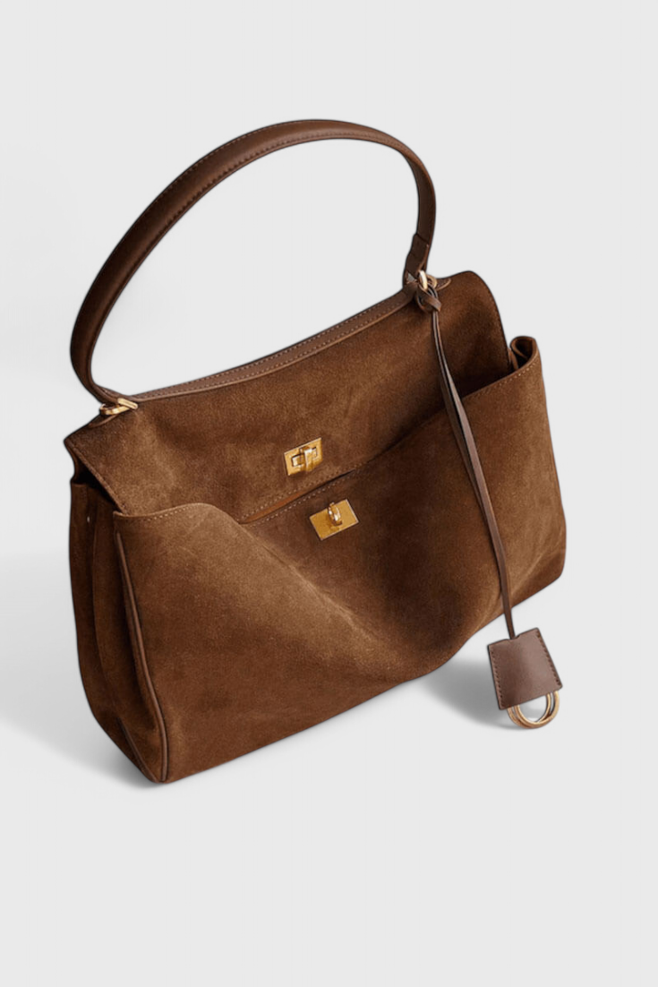 Sac porté épaule en daim Henna