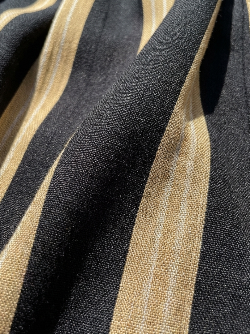 Robe midi rayée à manches Lina