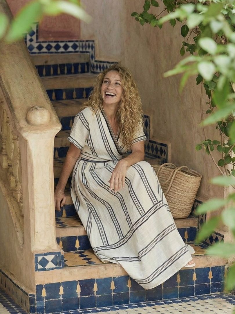 Robe midi à manches courtes Thalassa