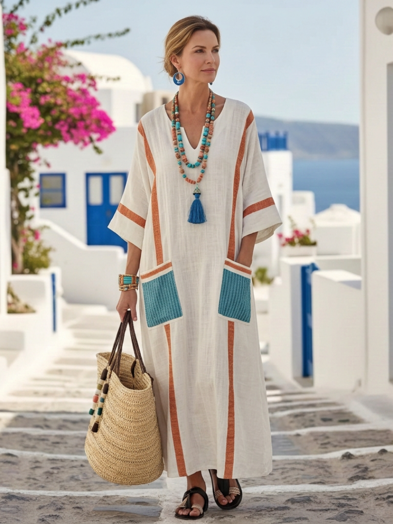 Robe longue et manches mi-longues Noemi