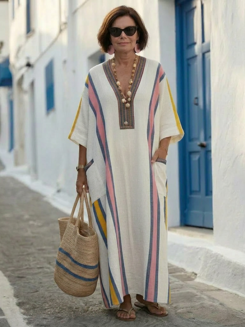 Robe maxi et manches mi-longues Noemi