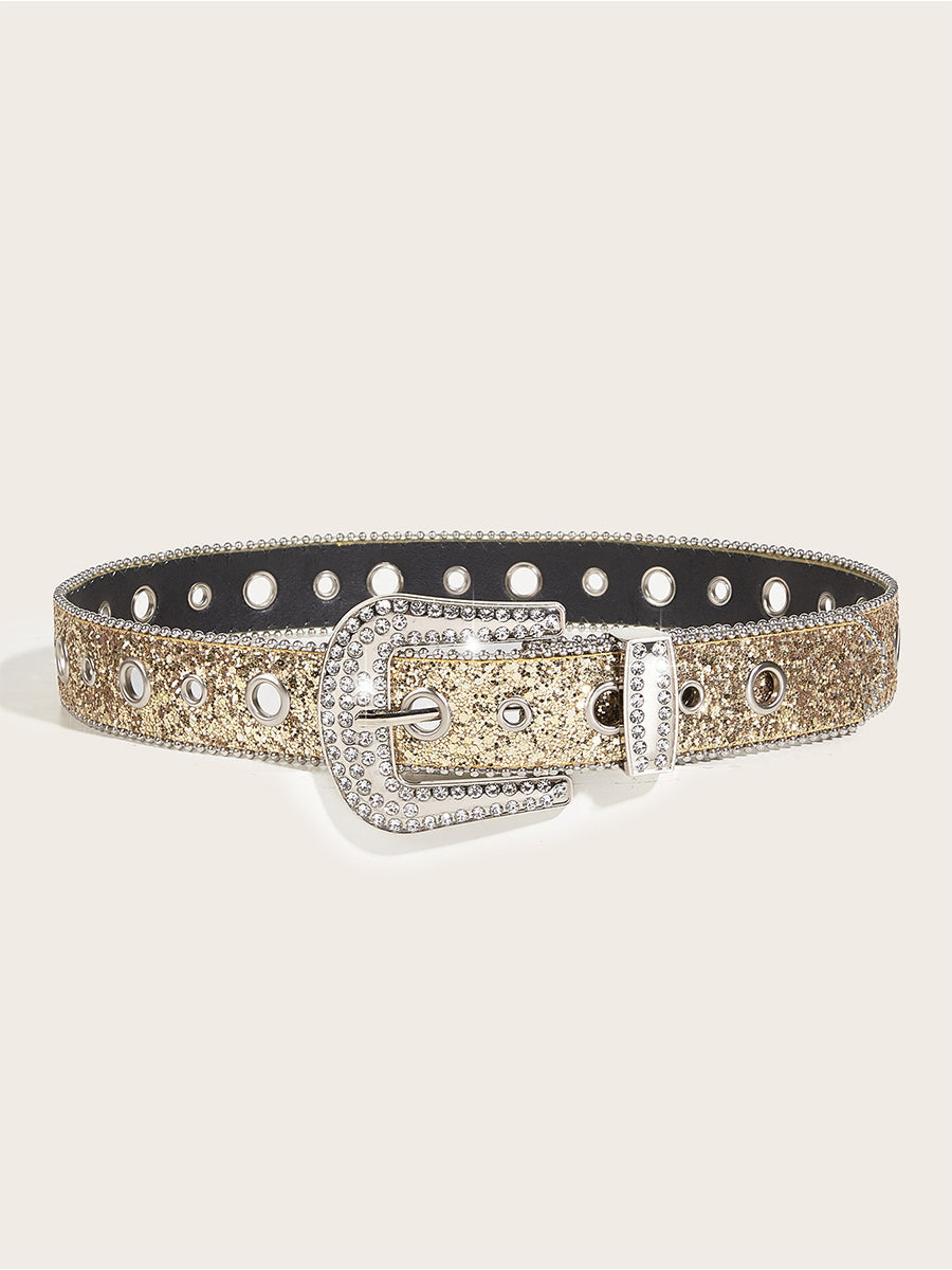 Ceinture Glamour pour Femme avec Boucle Ornée de Strass