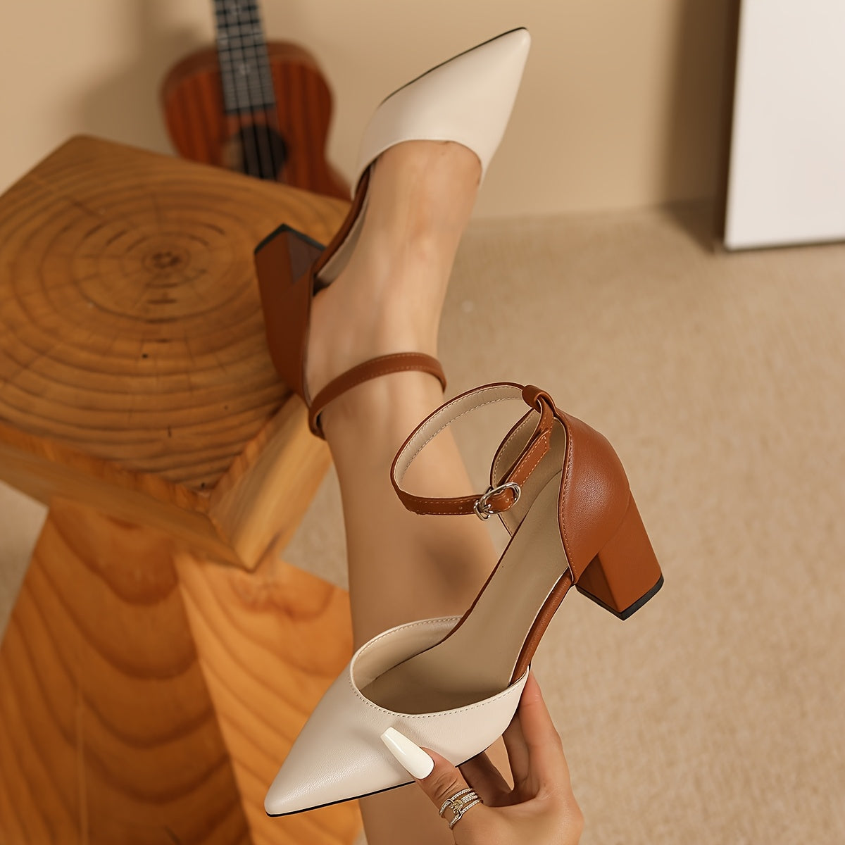 Mariela™ | Escarpins à Bride Bicolore