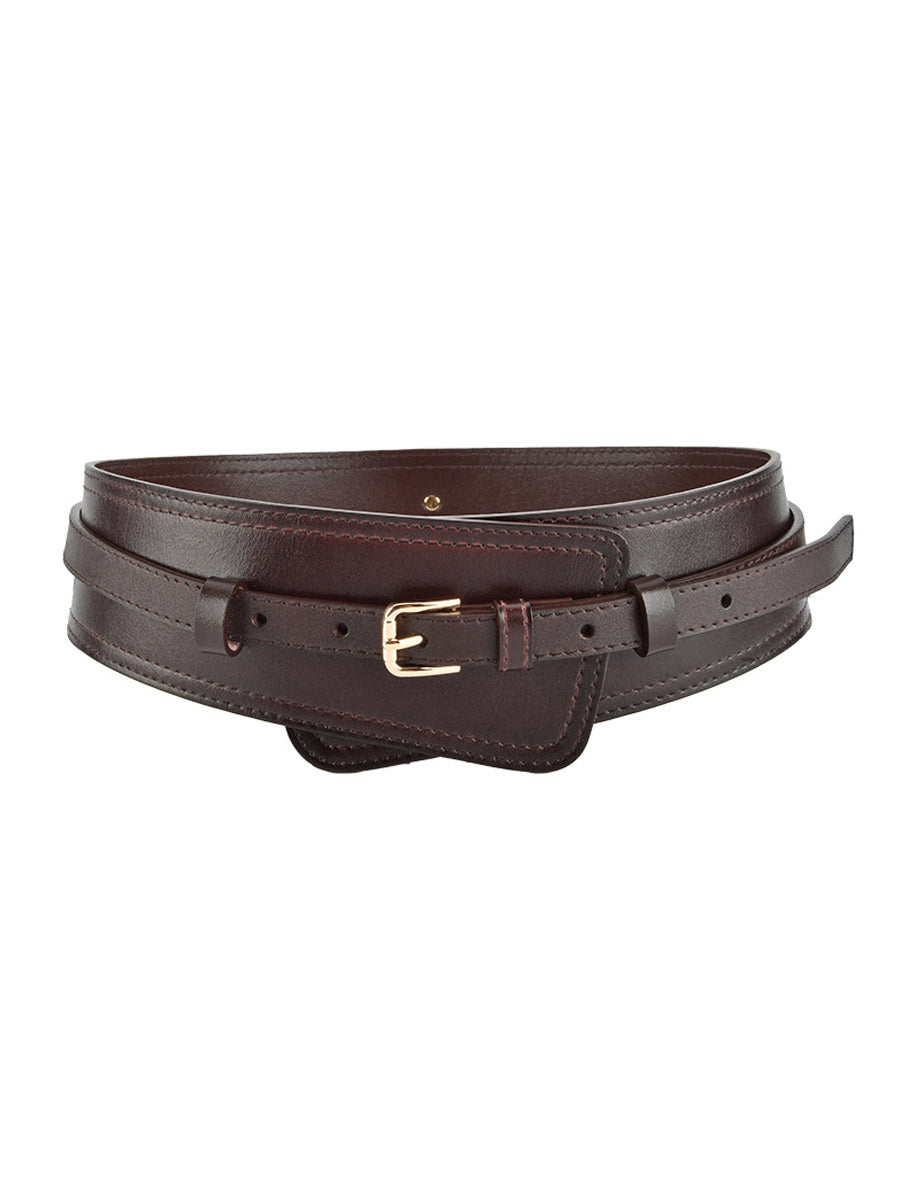 Ceinture large femme tendance style harnais en cuir synthétique