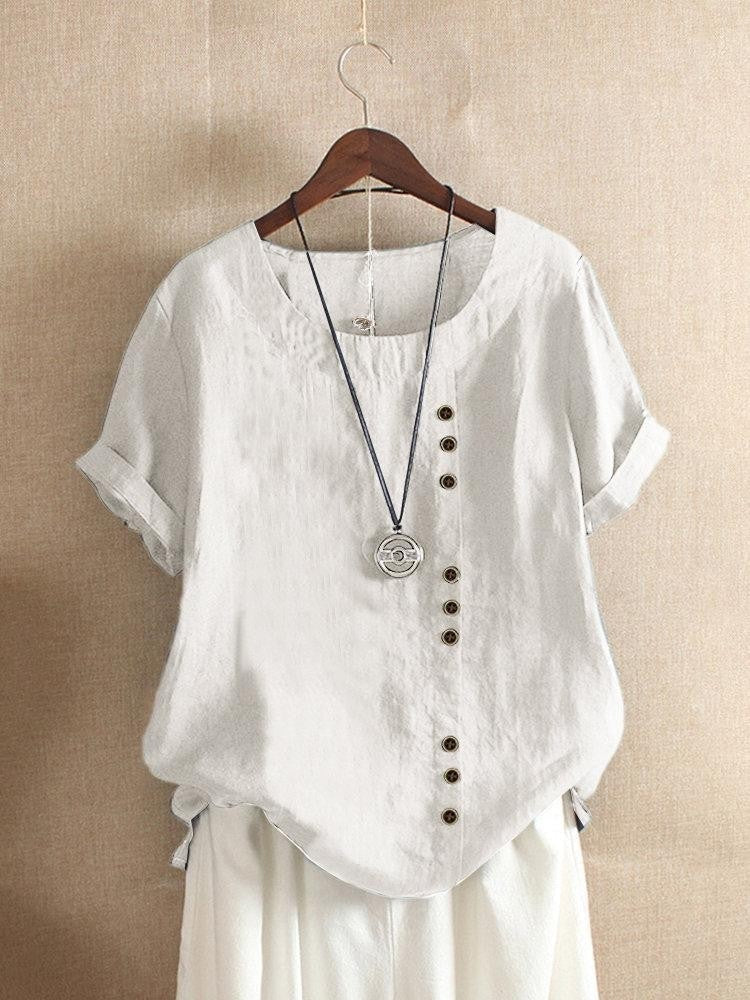 Blouse fluide avec patte de boutonnage Bianca