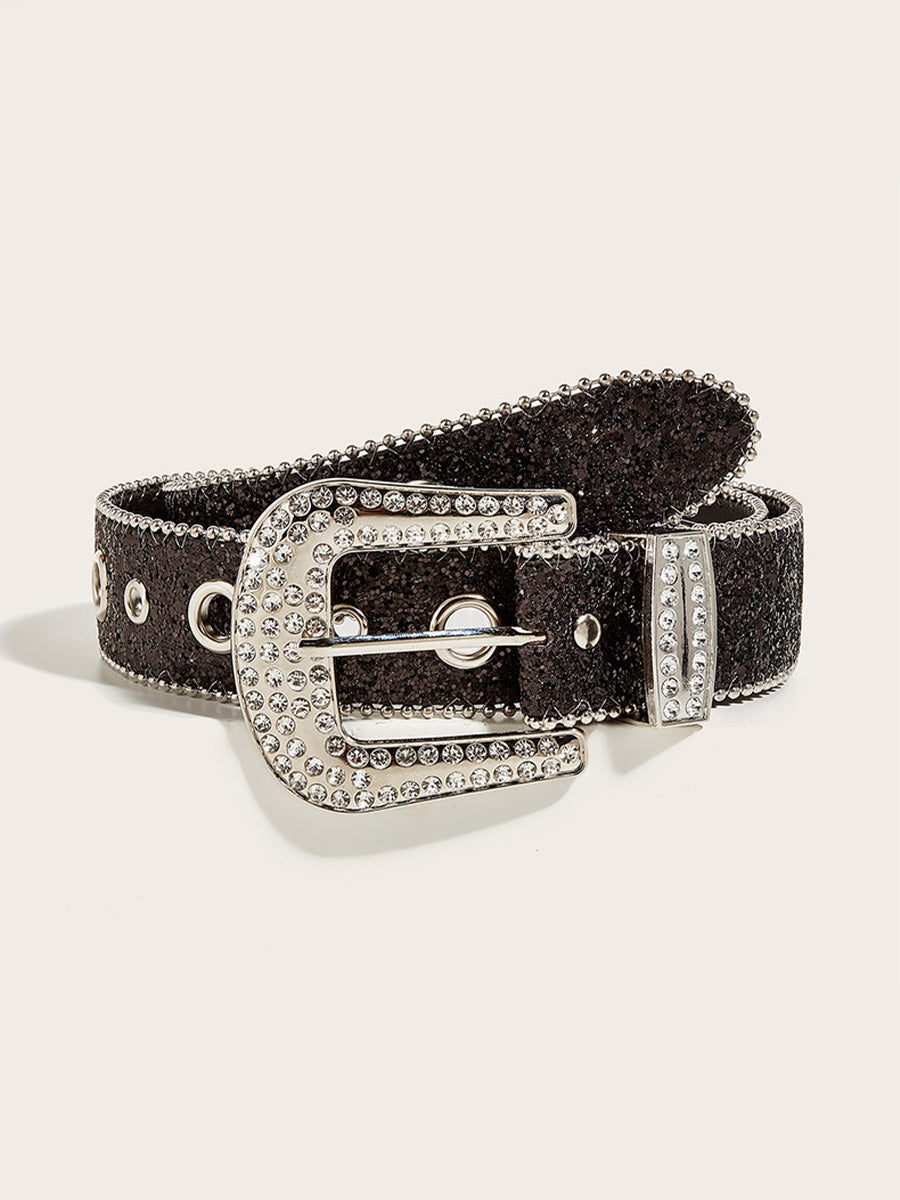 Ceinture Glamour pour Femme avec Boucle Ornée de Strass