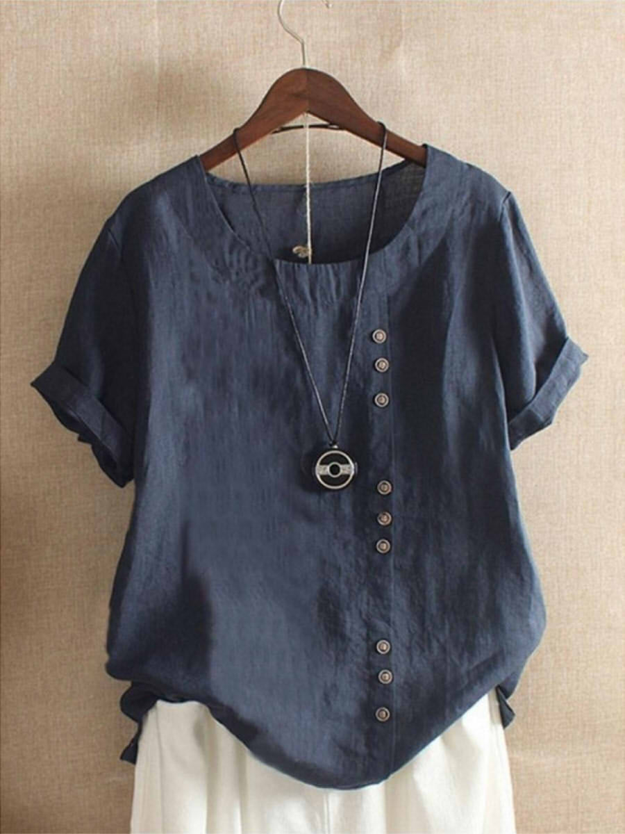 Blouse fluide avec patte de boutonnage Bianca