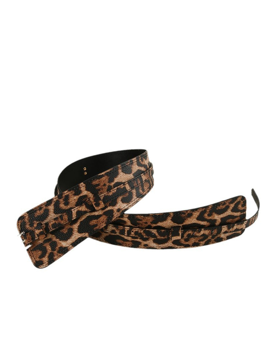 Ceinture pour femme avec imprimé léopard et design asymétrique en cuir synthétique MDA1699H0I