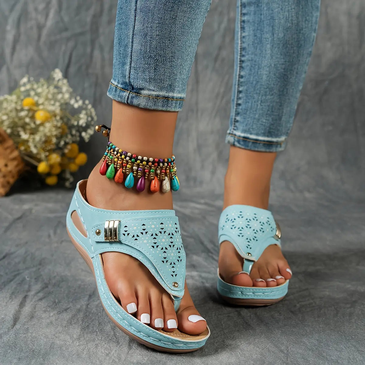 Élodie Sandalias con Cuña y Chancla