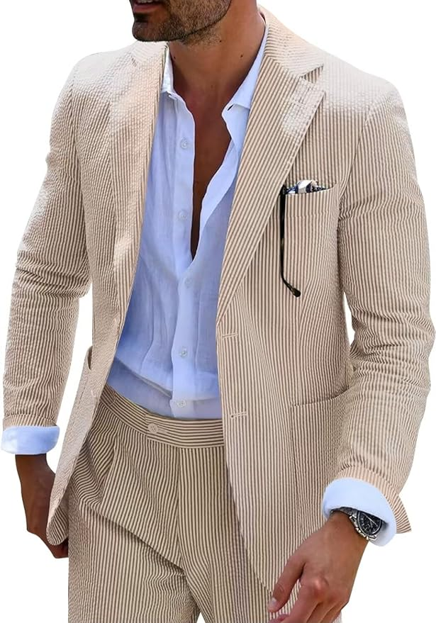ENSEMBLE ÉTÉ RAYÉ (PANTALON + VESTE)