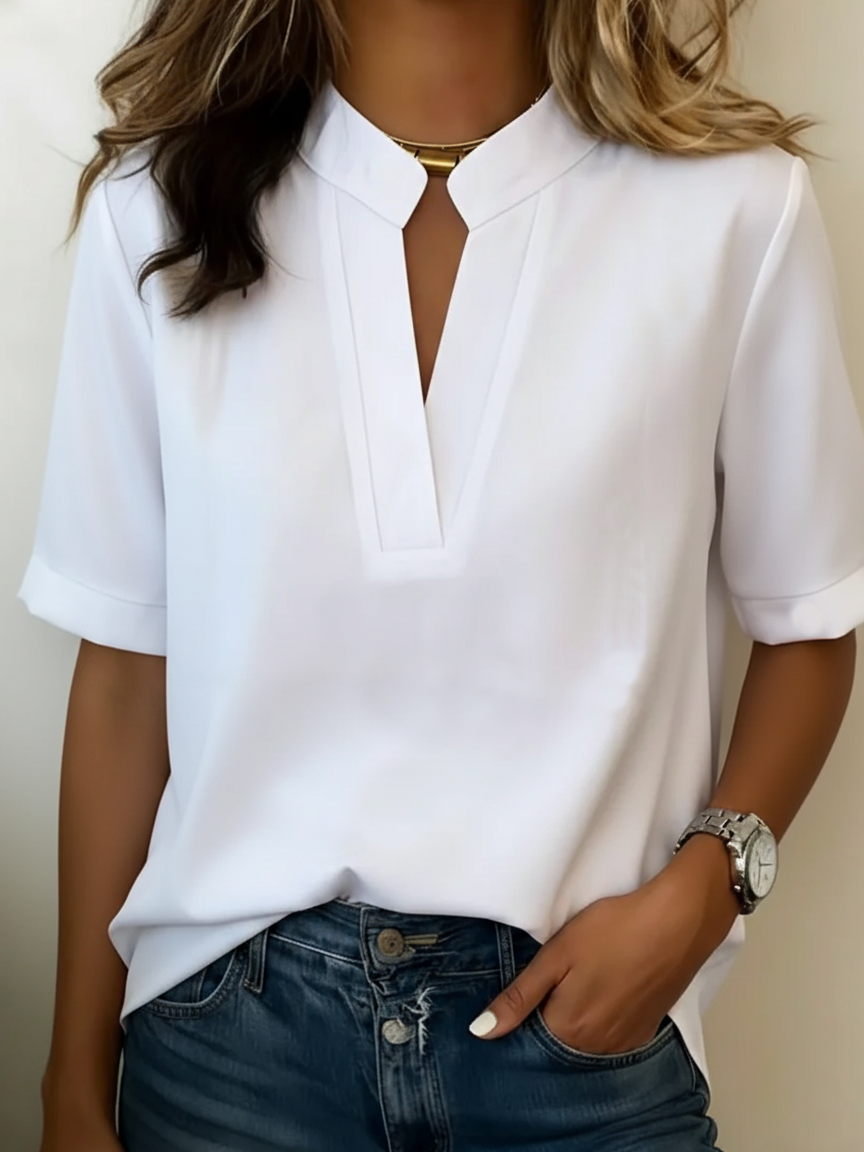 Blouse chic à col en V Margaux