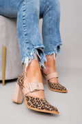 Ilana™ | Tacones de bloque con atrevido estampado de leopardo