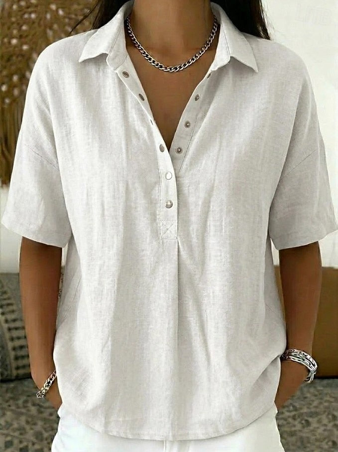 Blouse à col et détails boutonnés Willow