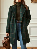 MANTEAU EFFET LAINE À CARREAUX
