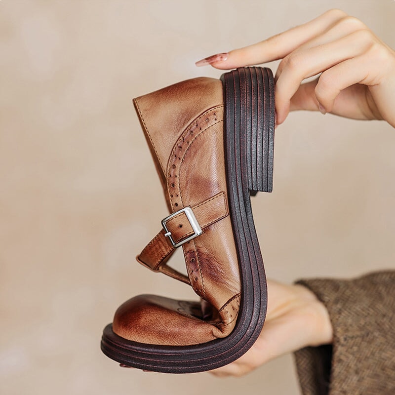 Verda - Elegantes zapatos de piel