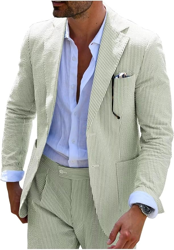 ENSEMBLE ÉTÉ RAYÉ (PANTALON + VESTE)
