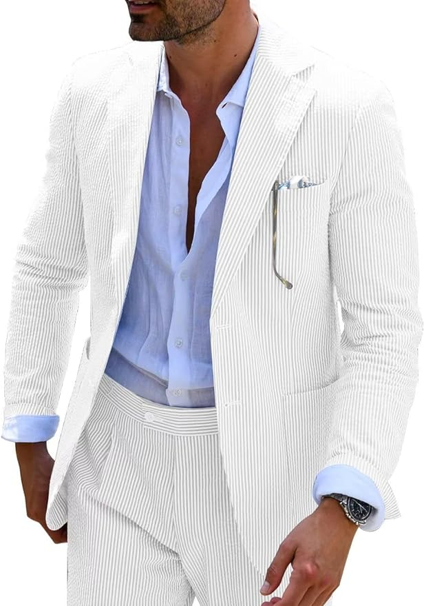 ENSEMBLE ÉTÉ RAYÉ (PANTALON + VESTE)