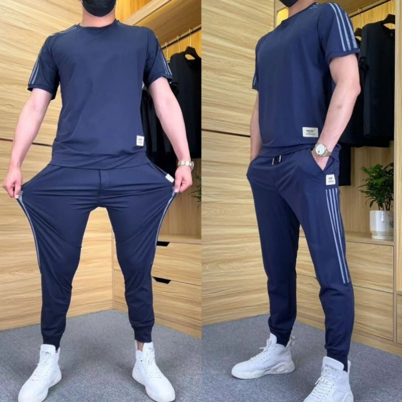 COMPLET HOMME EN MATÉRIAU DE LUXE AVEC ÉLASTIQUE