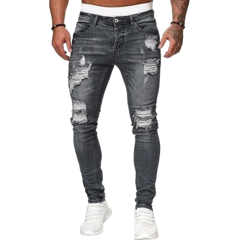 Jeans déchirés extensibles