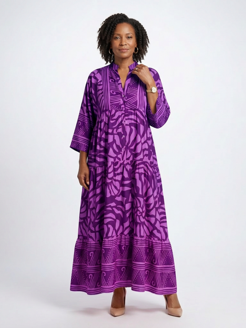 Robe midi boutonnée Marielle
