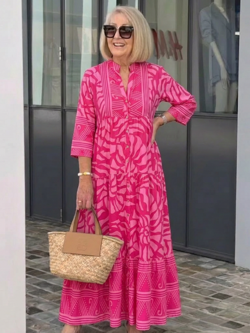 Robe midi boutonnée Marielle