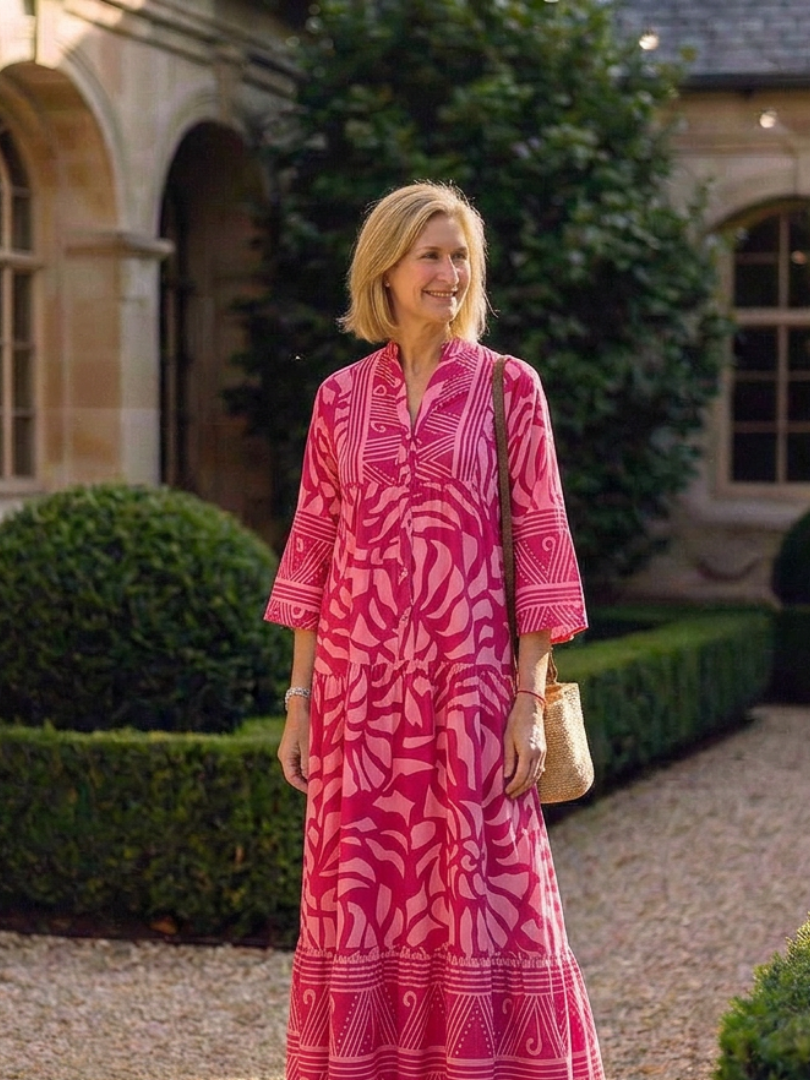 Robe midi boutonnée Marielle