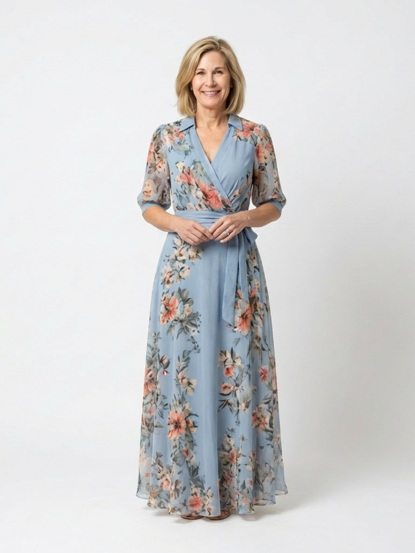 Robe portefeuille longue Elowen